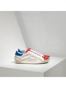 Blue White Red Superstar Sneakers