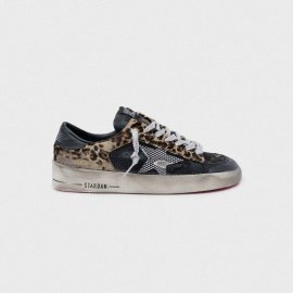 Golden Goose Stardan Sneakers Leopard-print With Fuchsia Sole G35WS959.F4