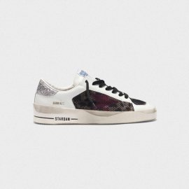 Golden Goose Stardan Sneakers With Leopard-print Star And Glittery Heel Tab G35WS959.C9