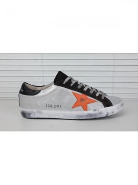 Orange Black Silver Superstar Sneakers
