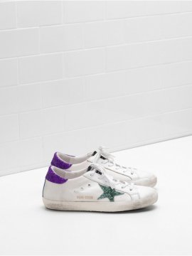 Purple White Green Superstar Sneakers