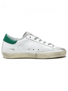 White Green Supstar Sneakers