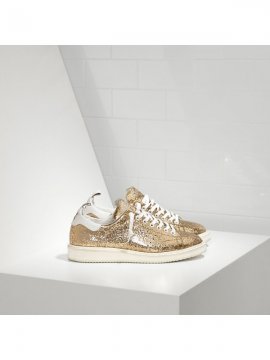 White Gold Glitter Sneakers