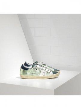 White Green Superstar Sneakers