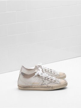White Khaki V-Star Sneakers