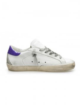 White Purple Superstar Sneakers