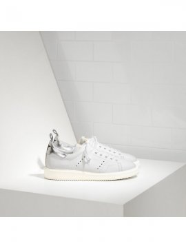 White Silver Starter Sneakers