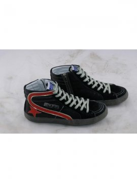 Black Red Slide Sneakers