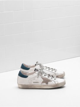 Blue Khaki White Superstar Sneakers