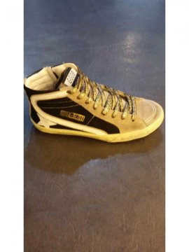 Gold Brown Black Slide Sneakers