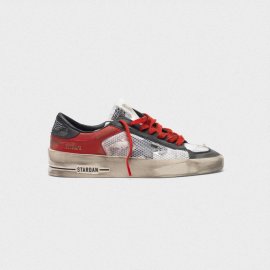 Golden Goose Stardan LTD Sneakers Distressed Black And Red G35WS959.C5