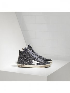 Gray Black Glitter Sneakers