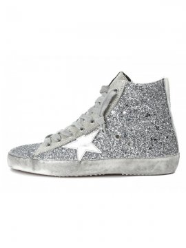 Red Silver Glitter Sneakers