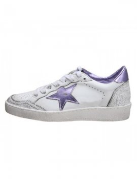 White Purple Ball Star Sneakers