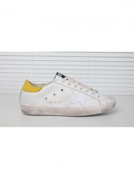 White Yellow Superstar Sneakers
