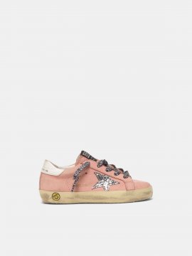 Superstar sneakers in nubuck with glitter star