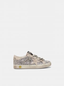 Superstar sneakers with silver glitter