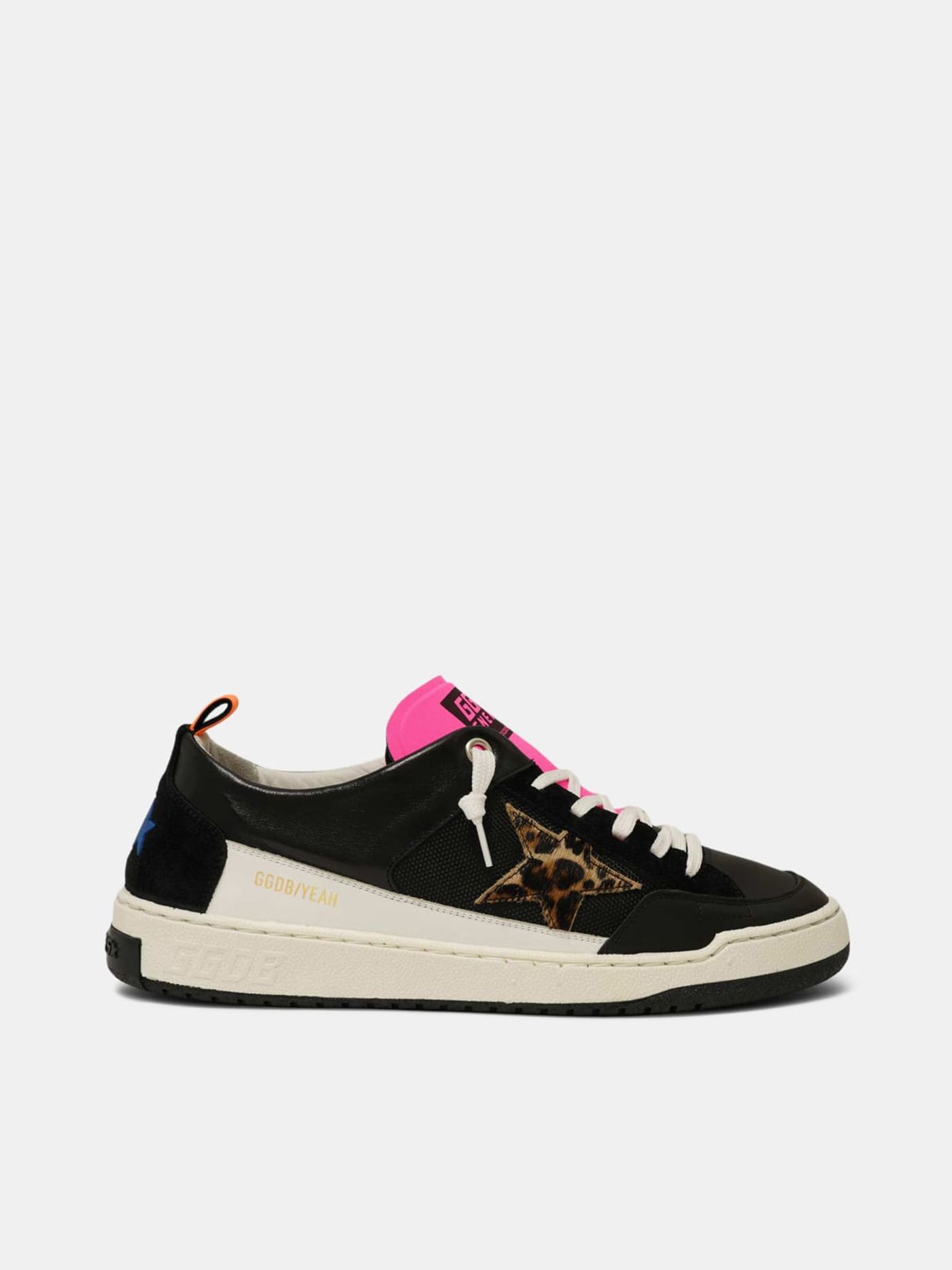 Golden Goose Yeah sneakers with leopard-print star Black G36MS602.A6 ...