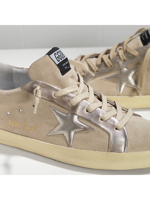 Beige Gold Superstar Sneakers