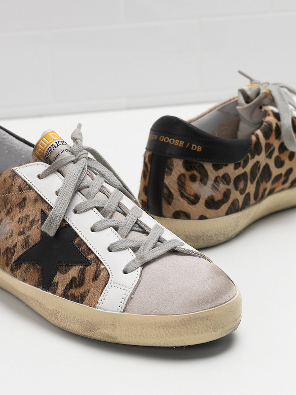 Black Leopard Sneakers [G58WS536] - $177.00 : Golden Goose Outlet