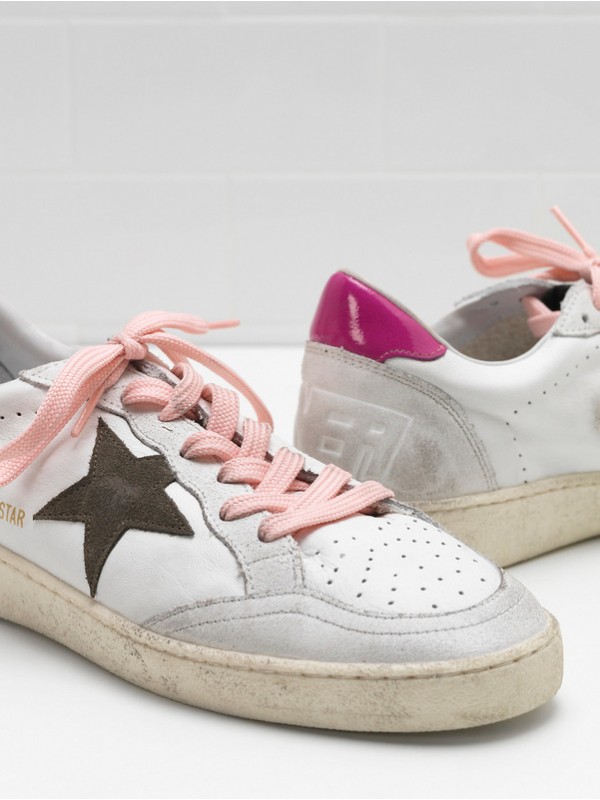 Brown White Ball Star Sneakers [G49WS622] - $177.00 : Golden Goose Outlet