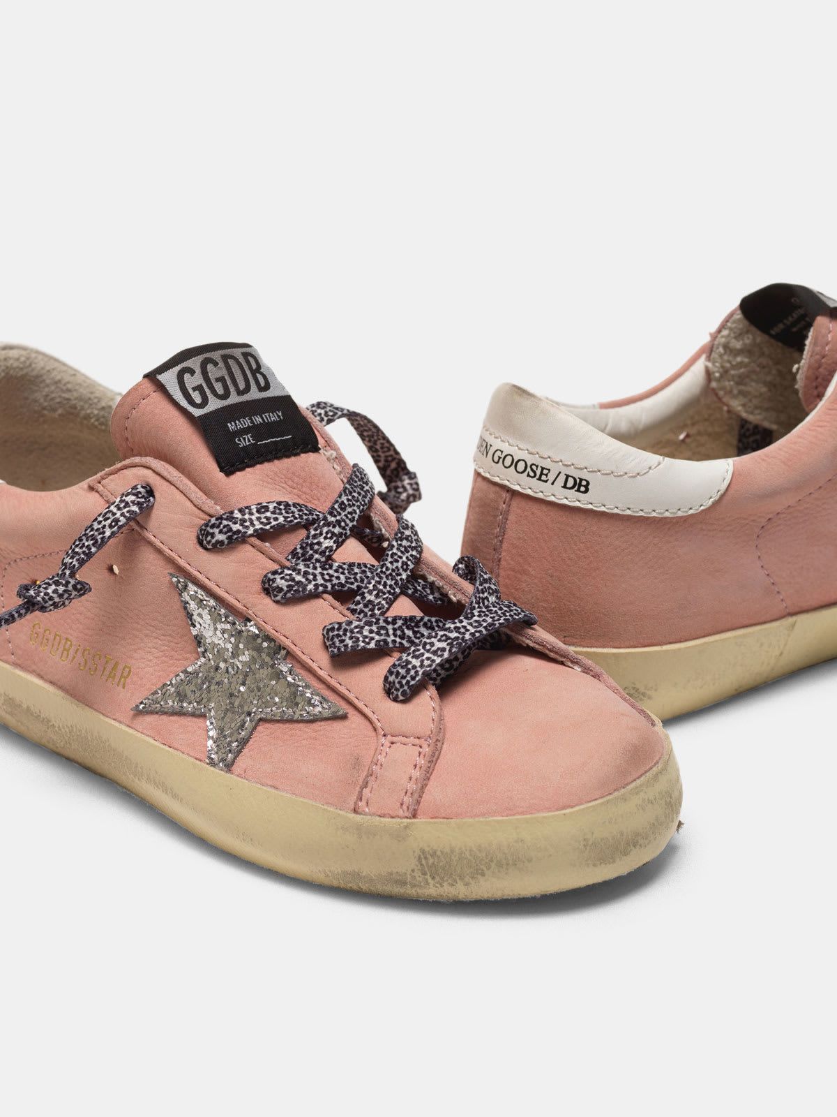 Superstar sneakers in nubuck with glitter star