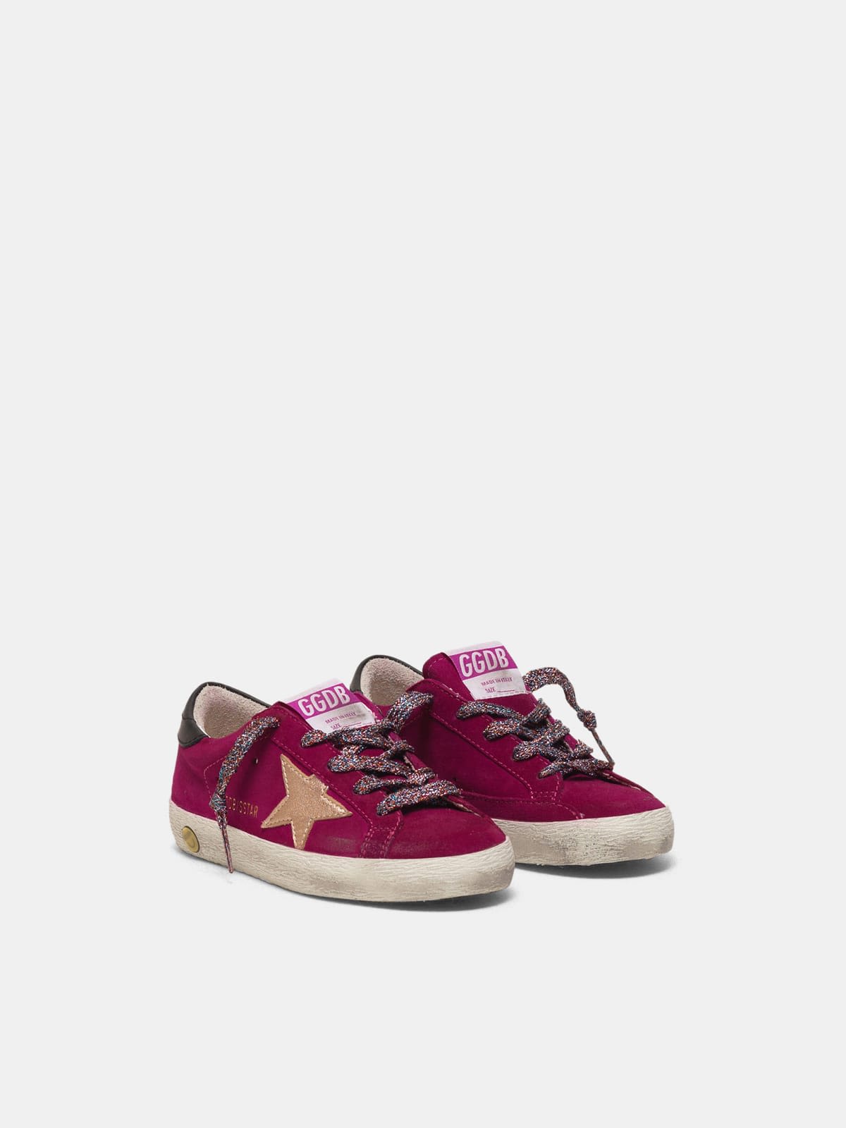 Superstar sneakers in suede with laminated star