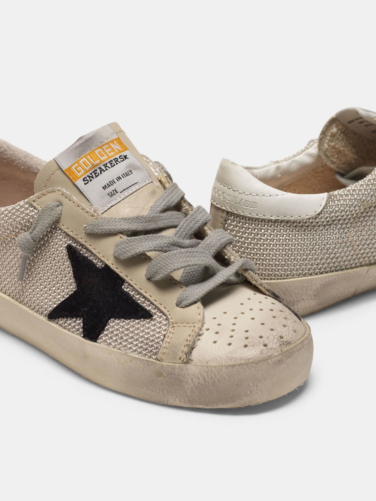Superstar sneakers in hi-tech fabric with nubuck star